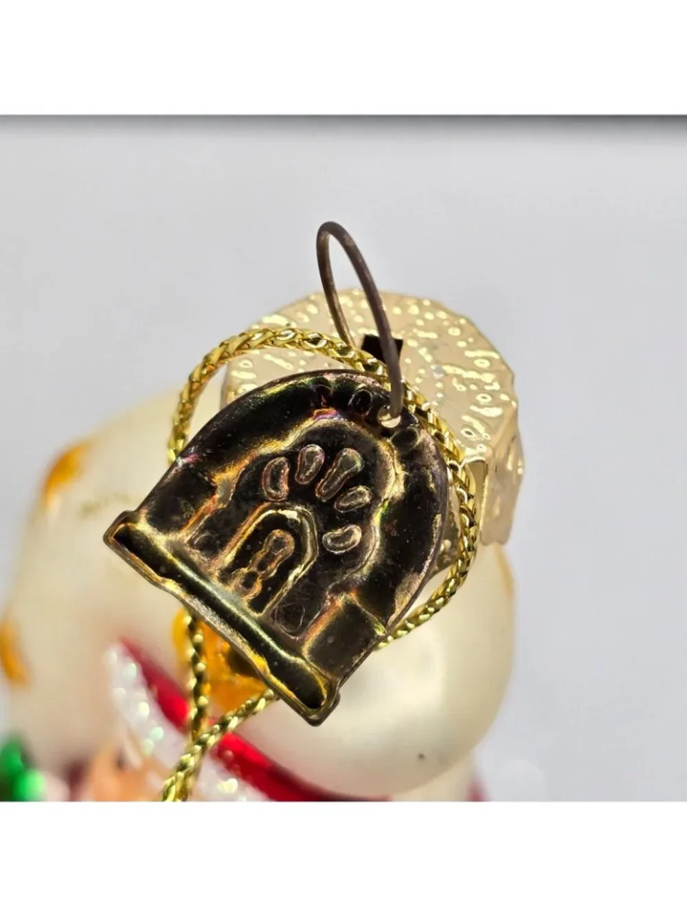Christmas Ornament Glass Crescent Moon Santa Thomas Pacconi Museum Series 2003
